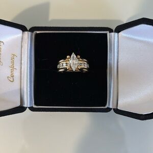 Elegant 14KT Gold Women's WEDDING Ring set